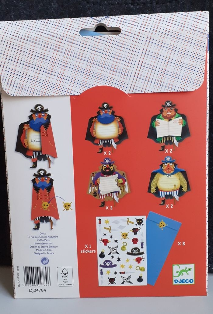 Set Cartes anniversaire pirates DJECO - photo numéro 2