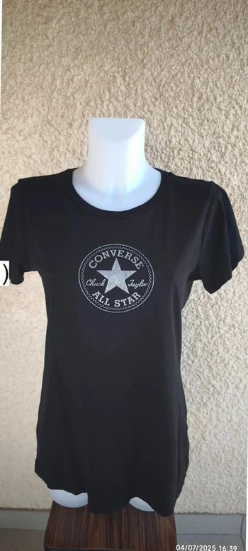 T-shirt Converse Taille XL Noir