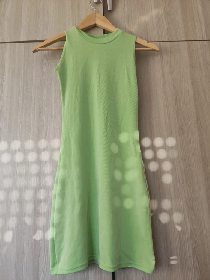 Robe courte vert citron (vintage ) t 36