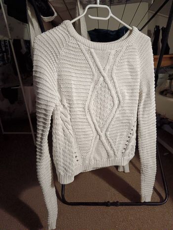 Pull maille blanc 
