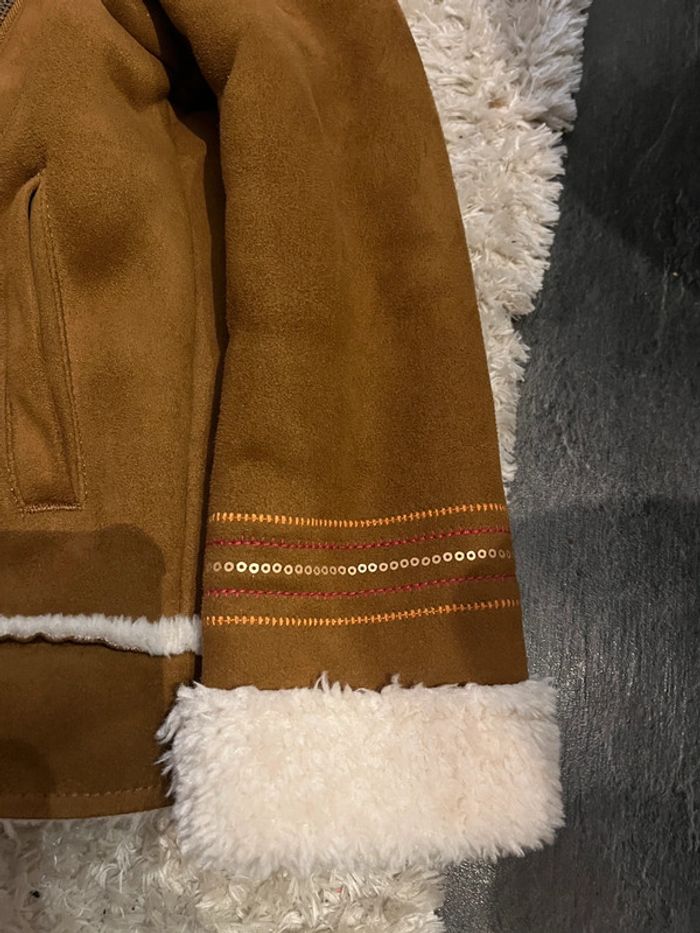 Manteau molletonné marron - photo numéro 3