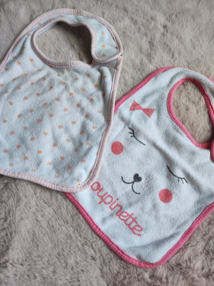 Lot 2 bavoirs nouveaux né - photo numéro 2