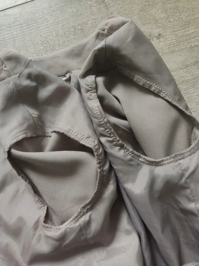 Blazer manches longues taupe avec poches zippées gris taupe taille 38 H&M - photo numéro 7