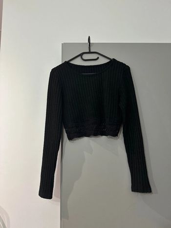 Haut court manche longue noir taille M Shein