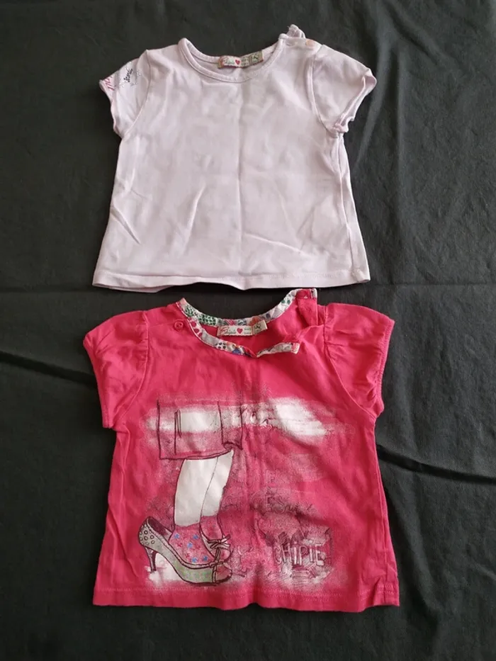 Lot de 2 tee shirts 6 mois