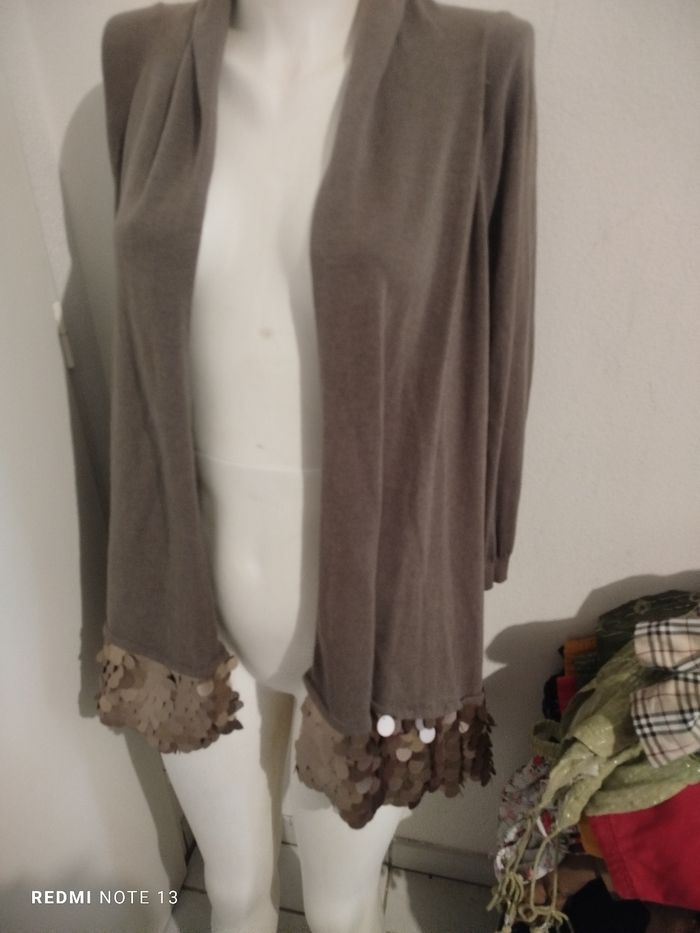 #kytietailleuniquefemme. Gilet manches longues taille unique