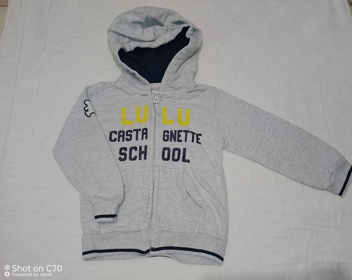 Lulu castagnette veste sweat zippé capuche