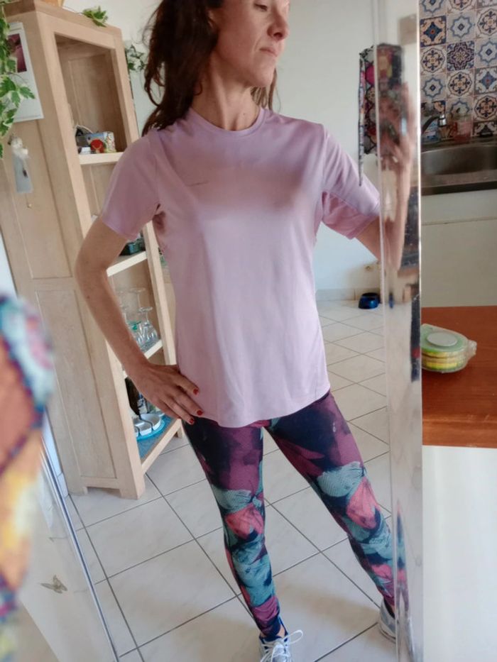 T-shirt technique sport femme taille l lilas c19 - photo numéro 6