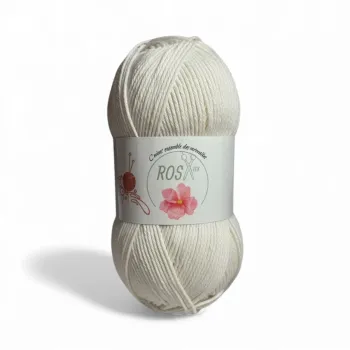 Pelote de laine Rose Tex blanc 175 m Neuf