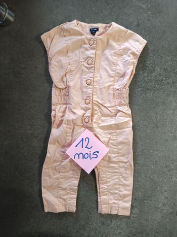 Combinaison rose pâle 12 mois