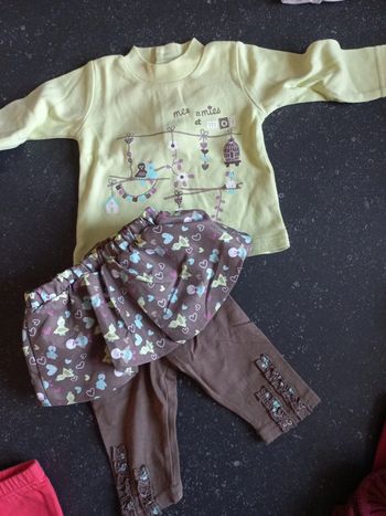 Ensemble 3 mois tee shirt avec legging jupe