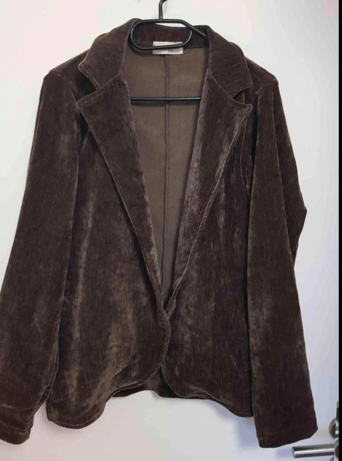 Blazer ouvert velour taille 38 40
