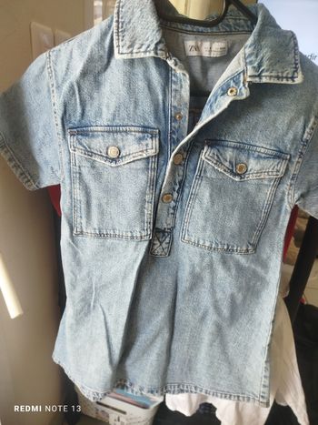 #kytie9ansfille. Robe chemise manches courtes taille 9 ans