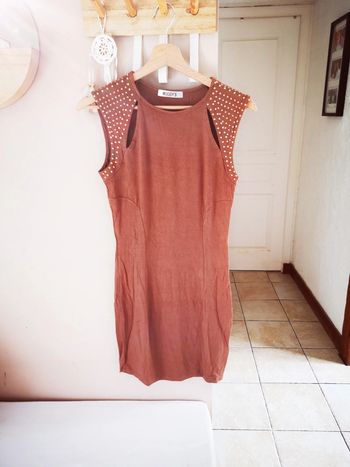 Robe ou tunique camel avec strass