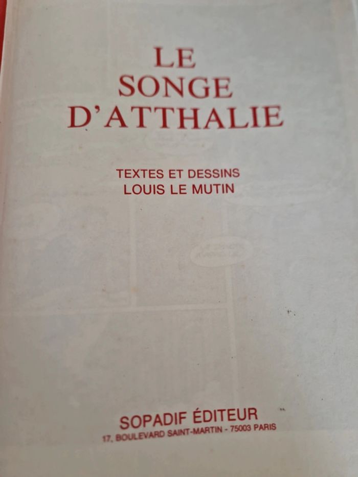 Le songe d'atthalie 1977 bande dessinée - photo numéro 10