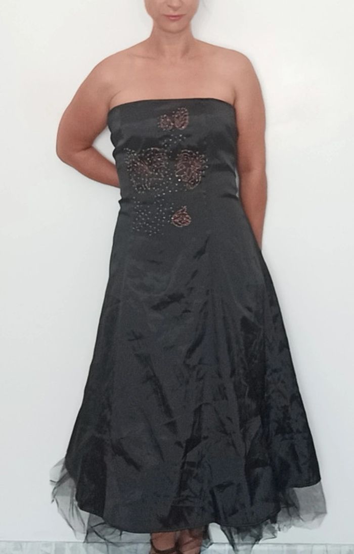 Robe cocktail bustier longue taille 44 - photo numéro 2