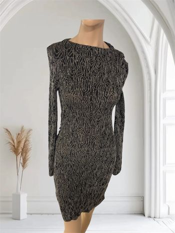 Robe chic Zara noir et argenté taille S neuve