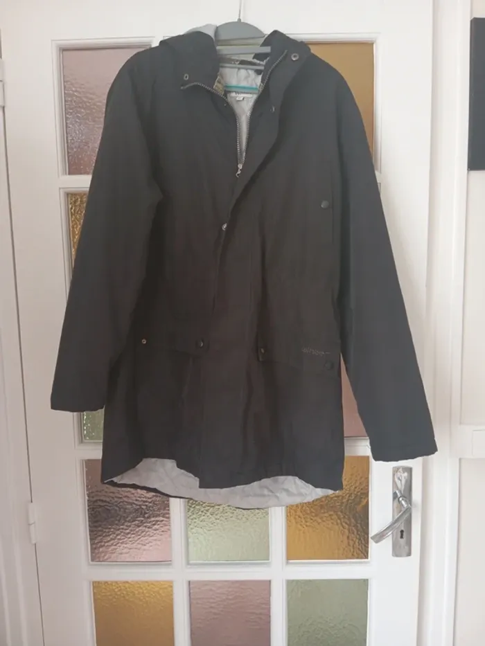 Manteau mi long noir t xl