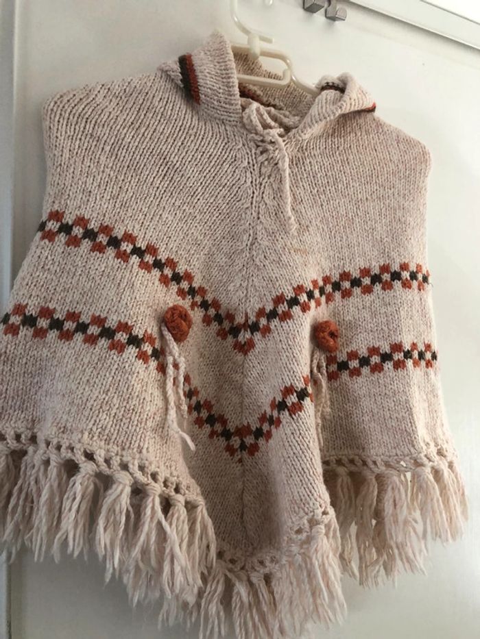 Poncho 5 ans à capuche style bohème enfant - photo numéro 11