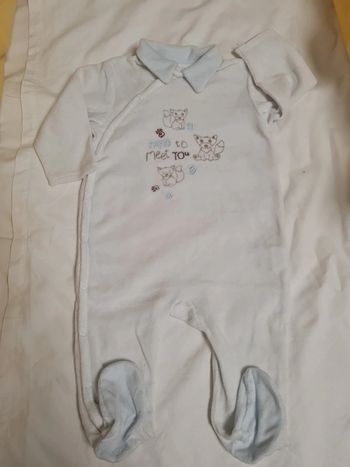Pyjama velours 1 pièce 12 mois