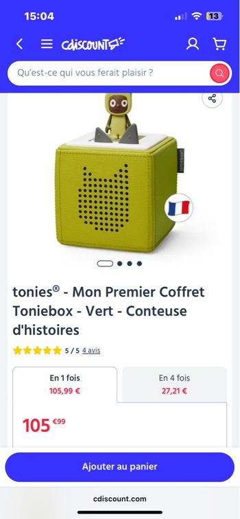 Tonie box + tonie créatif vert quasi neuve 