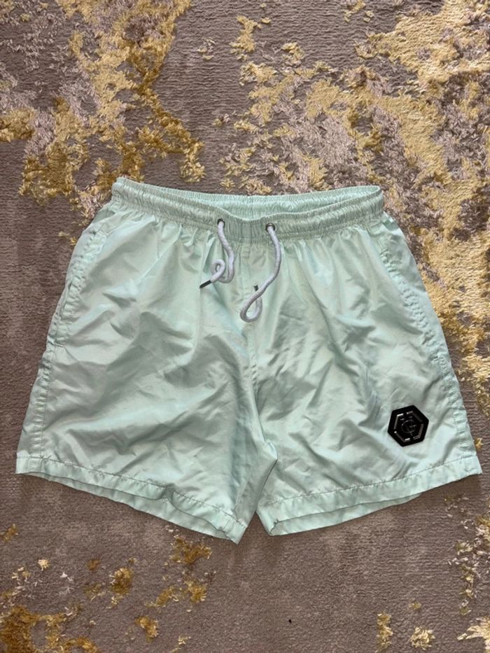 Short de bain turquoise façon Pp