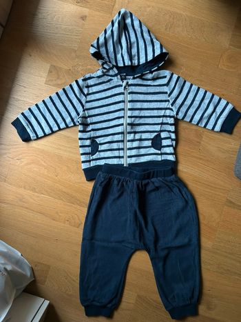 Ensemble sweat veste capuche zippé et pantalon jogging tout doux garçon Kiabi