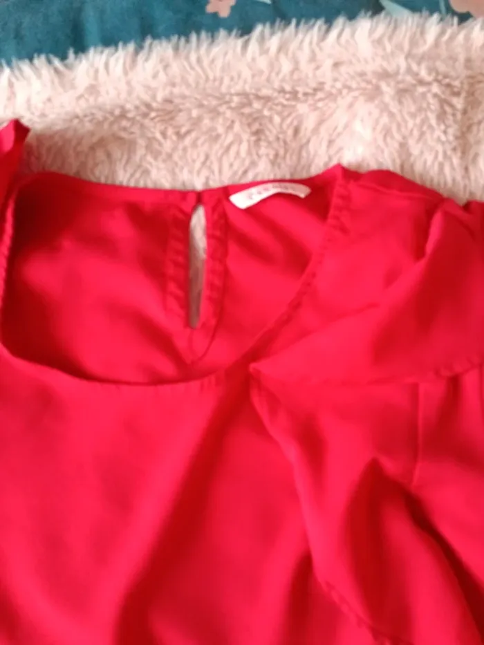 Tee shirt chic femme rouge - photo numéro 3