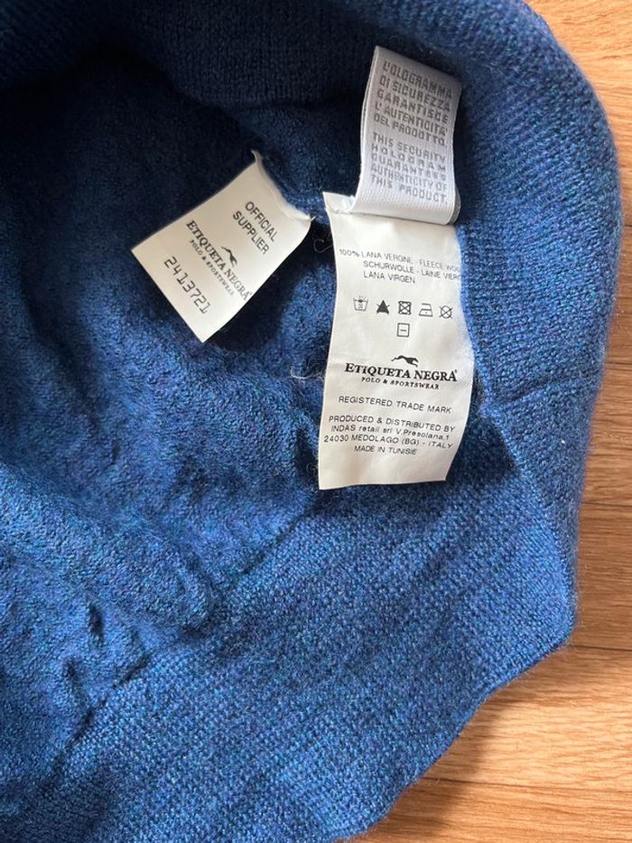 Pull 100% en laine bleu marine Etiqueta Negra (NEUF) - photo numéro 4