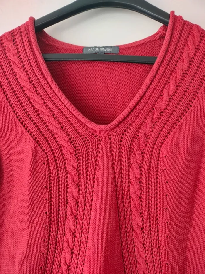 Pull rouge Mat de Misaine taille M - photo numéro 4