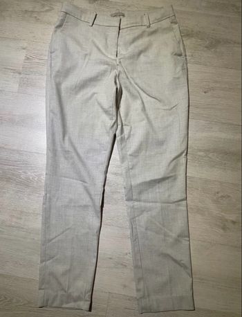 Pantalon tailleur gris clair