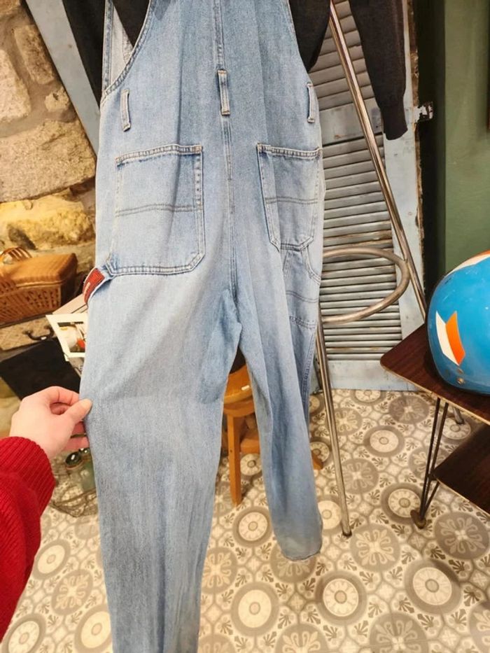 Salopette vintage en jean coton brut 100% taille m L - photo numéro 6
