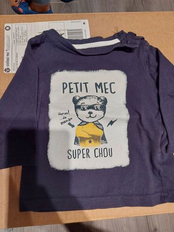 Tee shirt garçon 6 mois