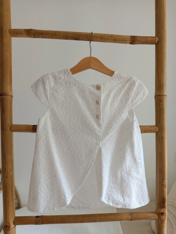 Blouse blanche boutons papillons Sergent Major 7 ans - photo numéro 4