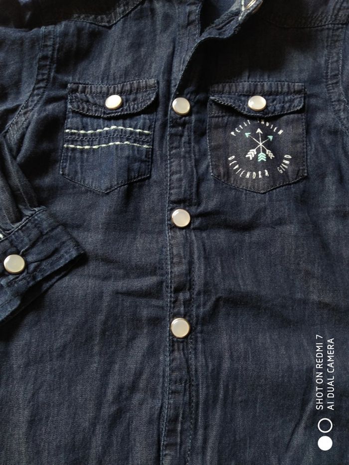 Mes petits cailloux combinaison en jean 12 mois - photo numéro 2