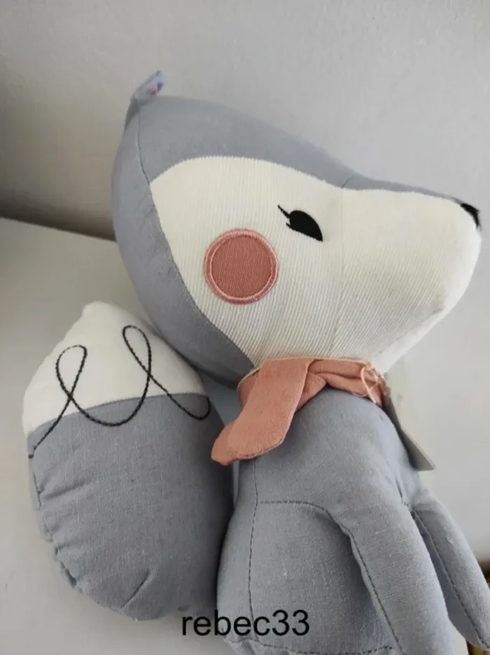 Renard bleu Picca & loulou peluche - photo numéro 5