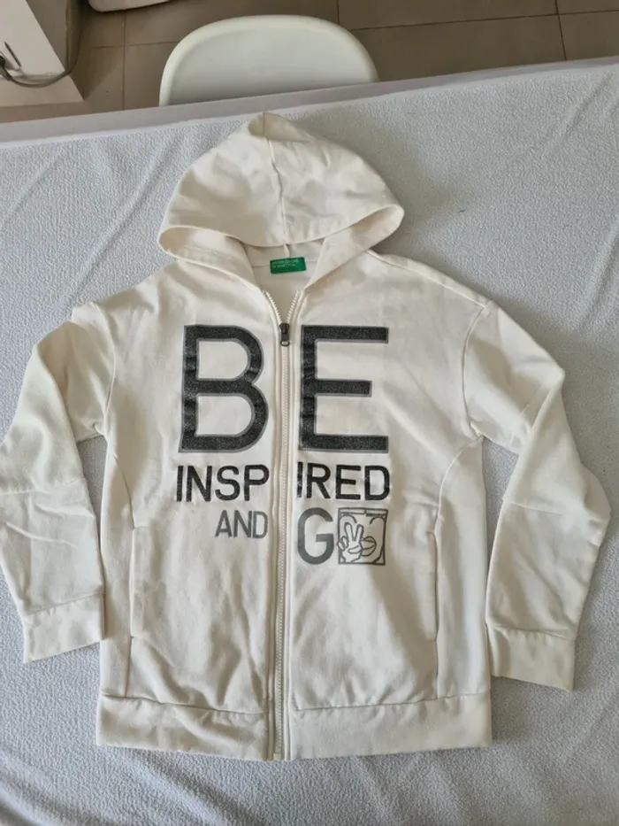 Sweat à capuche Benetton 10/11 ans