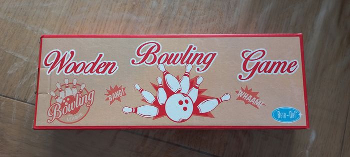 Jeu en bois bowling miniature