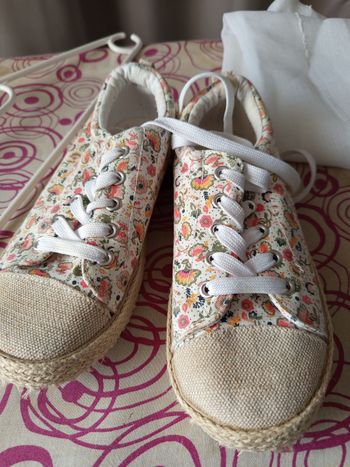 Baskets toile Gemo fleurs