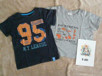 Lot de 2 tee-shirts garçon 6 ans (n°26)