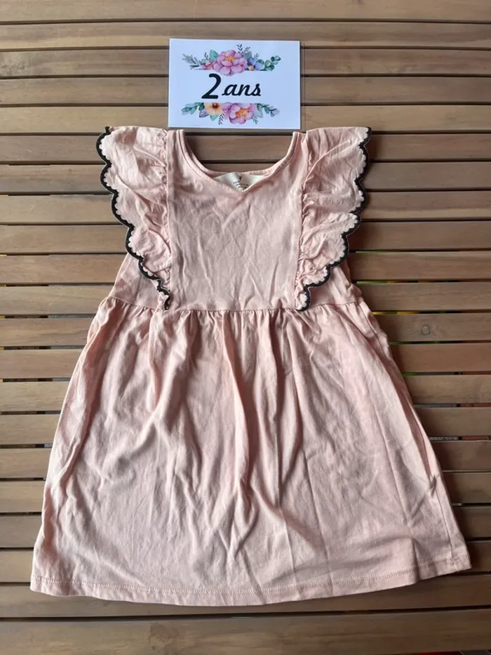 Robe coton manche broderie anglaise h&m 2 ans