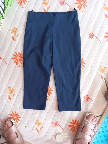 🩳 Pantacourt bleu marine T42 viscose elasthan Froggy Paris