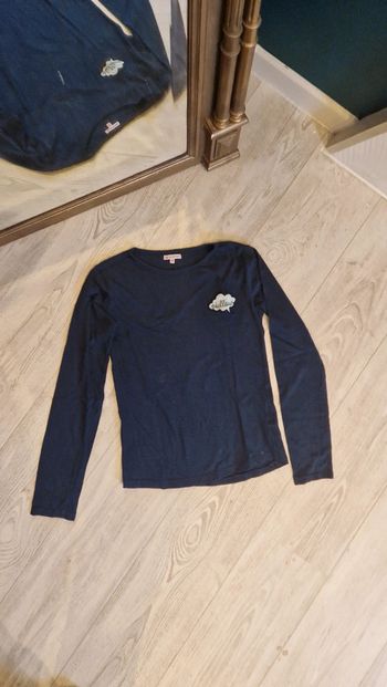 Tee shirt manches longues bleu marine Uessentiel 🤖 14 ans