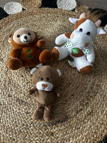 Lot de 3 peluches 