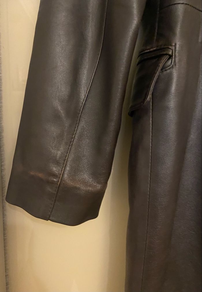 Trench en cuir marron XL - photo numéro 6