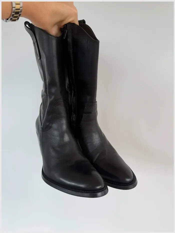 Santiags noires à talons 39 - M par M - neuves - photo numéro 2
