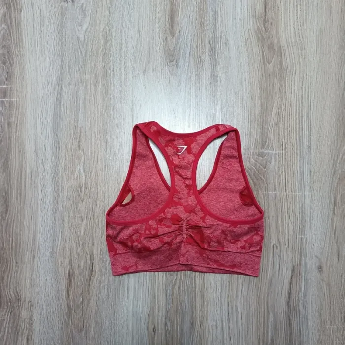 Brassière gymshark femme M rouge blanc - photo numéro 4