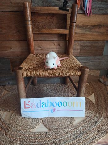 Peluche petite souris blanche tbe