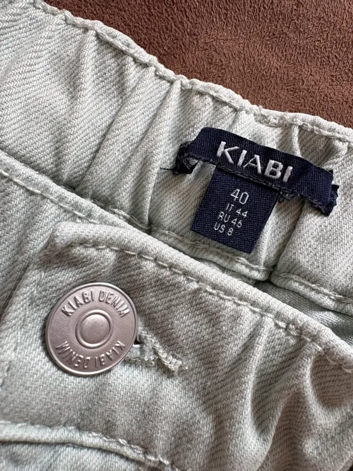 Short en jean vert d’eau - photo numéro 3