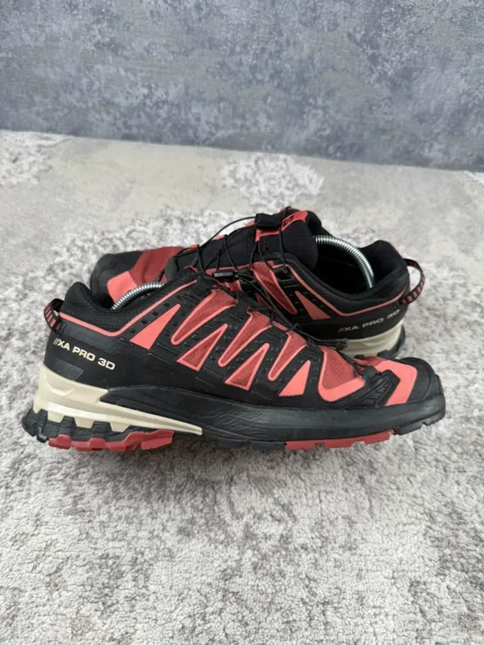 Salomon XA Pro 3D V9 Gore-Tex - Black & Beige & Corail - photo numéro 6